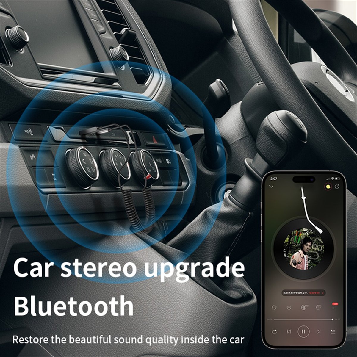 Bluetooth Adapter Receiver - A85P AUX Auto Bluetooth 5.4 Empfänger