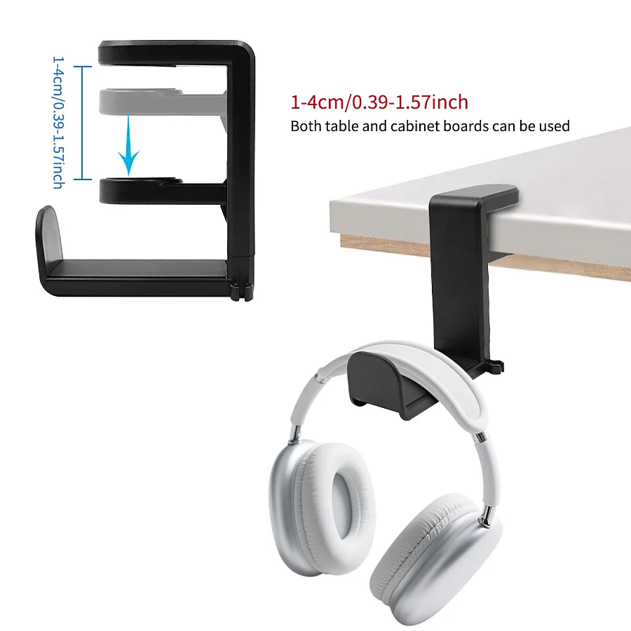 Headphone Stand Desk - 360 ° Drehbarer Kopfhörerständer, verstellbar, ohne