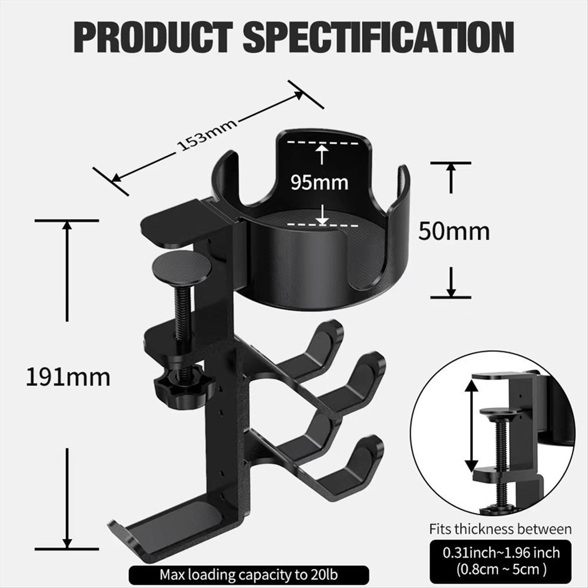 Headphone Stand Desk - ABNH Desktop-Getränkehalter Multifunktionaler Kopfhörer- und Gamepad-Ständer